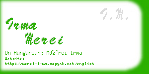 irma merei business card